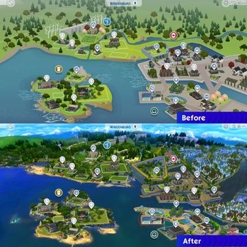 Windenburg Map Replacement - DOWNLOAD | 20th Century Plumbob on Patreon Sims 4 Get Together, Los Sims 4 Mods, San Myshuno, Casas The Sims 4, Sims 4 Gameplay, Sims4 Clothes, Fairytale Castle, Best Sims, Hogwarts School