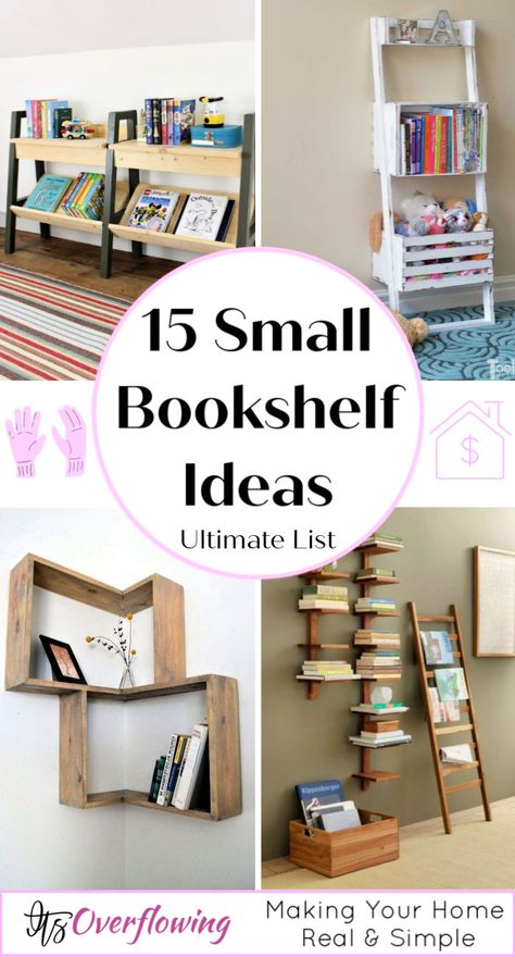 Simple Little Bookshelf Bookshelf Ideas Bedroom, Bookshelf Small Space, Small Bookshelf Ideas, Bookshelf For Small Spaces, Diy Bookshelf Design, Cheap Bookshelves, Bookshelves For Small Spaces, Vertical Bookshelf, Kids Room Bookshelves