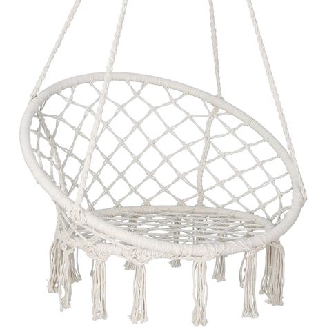 Classic Hammock Swing Chair New Macrame Bohemian Style Cotton Rope Hanging Spider Swing for Patio, Yard, Garden Indoor Outdoor - Walmart.com - Walmart.com Room Hammock, Room Swing, Hanging Rope Chair, Hanging Chair Indoor, Macrame Hammock Chair, Macrame Hanging Chair, Macrame Swing, Rope Chair, Rope Hammock