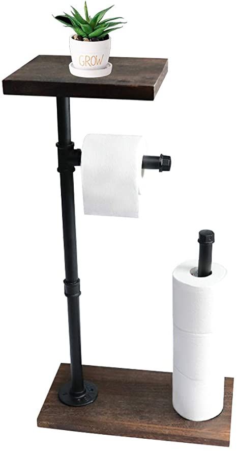 Toliet Paper Holder, Modern Toilet Paper Holders, Pipe Toilet Paper Holder, Diy Toilet Paper Holder, Rustic Toilet Paper Holders, Free Standing Toilet Paper Holder, Black Toilet Paper Holder, Rustic Toilets, Toilet Paper Holder Stand