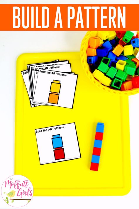 Pattern Math Games Grade 2, Unifix Cube Activities Preschool, Preschool Math Patterns, Math Patterns Activities, Preschool Math Curriculum, Foundation Maths, Patterning Kindergarten, Math Shapes, Early Numeracy