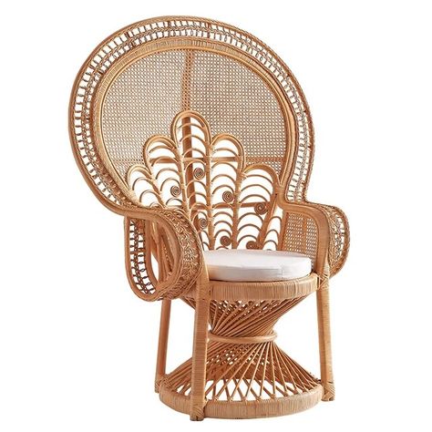 Zq Real Rattan Peacock Chair Backrest Rattan Furniture Art Creative Wedding Props Chair - Figurines & Miniatures - AliExpress Bohemian Chair, Rattan Peacock Chair, Peacock Chair, Peacock Decor, Wedding Props, Rattan Chair, Furniture Art, Rattan Furniture, Creative Wedding