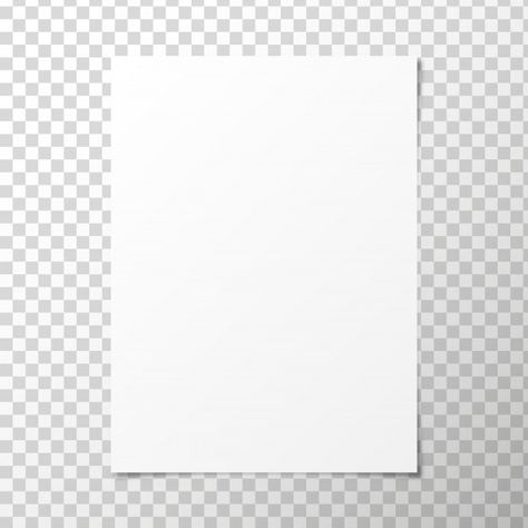 Vector a4 paper on transparent backgroun... | Premium Vector #Freepik #vector #paper #note #document #shadow Paper Note, Bond Paper, A4 Paper, Premium Vector, Graphic Resources, Sticker Paper, Transparent Background, Quick Saves