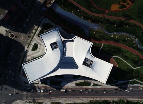 Gallery of Yibin Science and Technology Museum / TJAD - 12 Technology Museum, Functional Analysis, Architecture Design Presentation, Conceptual Architecture, Design Presentation, Lobby Design, Science Museum, Art And Technology, Presentation Design