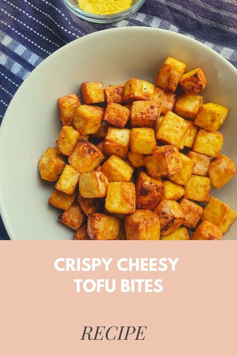 next time you’re looking for a quick, easy and delicious tofu recipe, these delicious crispy cheesy tofu bites will honestly hit the spot perfectly! INGREDIENTS: - 450g firm tofu, cubed - 3 tbsp soy sauce - 1 tbsp garlic powder - 1/2 cup nutritional yeast Air Fryer Tofu, Tofu Bites, Pizza Twists, Puff Pastry Pizza, Firm Tofu, Tofu Recipe, Crispy Tofu, 4 Ingredient, Tofu Recipes