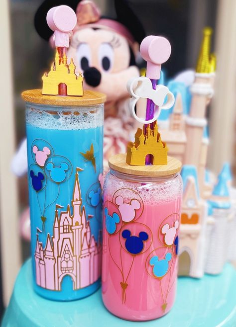 Accessories | Fortheloveofpixiedust Disney Glass Cups, Disney Cups, Straw Toppers, Cup Designs, Reusable Tumbler, Book Annotation, Vinyl Ideas, Disney Crafts, Cute Cups