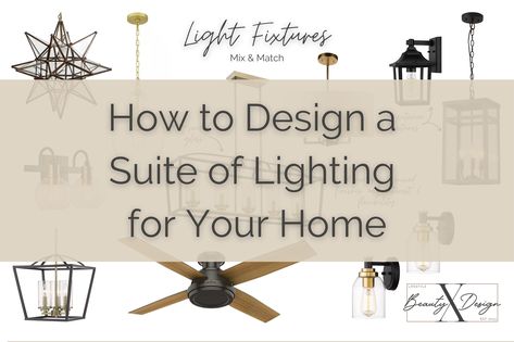 Lighting is the jewelery for your home! Here are a few tips and tricks for mixing and matching light fixtures to create an eclectic, currated look in your home. How To Choose A Light Fixture, How To Mix Light Fixtures, Whole House Lighting Plan Black, How To Mix And Match Light Fixtures, Coordinating Light Fixtures Open Concept, Mixed Metal Lighting Fixtures Pendant Lights & Chandeliers, Matching Light Fixtures, Lighting Combinations, Coordinating Light Fixtures