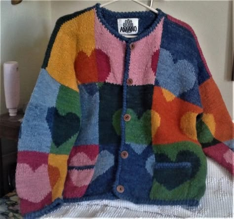 Amano Sweater, Sweater Vests Outfits, Amano Cardigan, Vests Outfits, Handknit Sweaters, Cardigan Design, Handmade Sweater, Sweater Vests, Funky Fashion