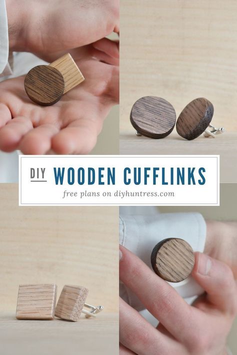 How to make easy wooden cufflinks. Great for weddings and parties! Diy Furniture Sliders, Wood Projects For Kids, Furniture Sliders, Woodworking School, Diy Tips And Tricks, Crafts For Teens To Make, Woodworking For Beginners, Build Projects, Woodworking Projects For Kids