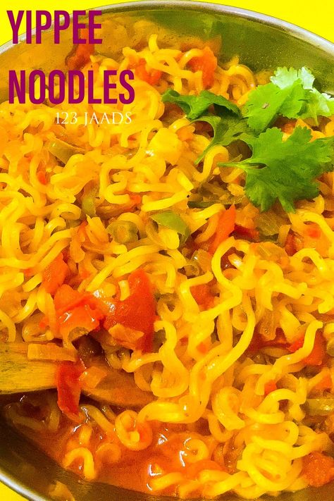 It's a yippee noodles recipe with a twist. Made from masalas & vegetables that you usually have. It's tangy flavour give a twist to the usual yippee that everyone eats. Yippee Noodles Recipe, Noodles Indian Style, Yippee Noodles, Maggi Noodles, Noodle Recipe, Noodles Recipe, Noodle Recipes, Chilli Powder, Recipes For Beginners