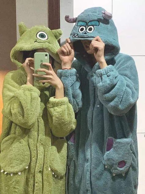 Cute Halloween Onesies, Sully Onesie, Forever Song, Cheap Halloween Costumes, Cute Onesies, Halloween Onesie, Duo Halloween Costumes, Couples Halloween Outfits, Mike Wazowski