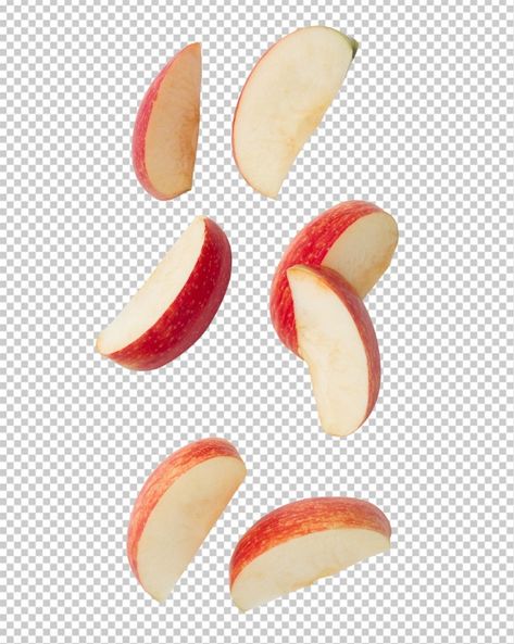 Falling slice ripe red apple. | Premium Psd #Freepik #psd #food #fruit #apple #organic Apple Slice Drawing, Apple Png, Sliced Apple, Apple Slice, Sliced Apples, Apple Background, Photo Elements, Graphic Design Tutorials Learning, Fruit Photography