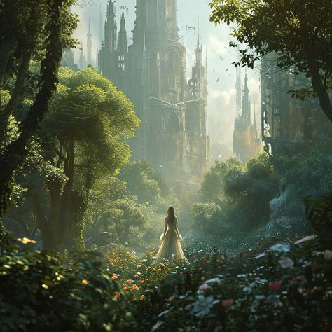 Spring Fantasy Aesthetic, Fantasy Land Aesthetic, Fantasy Forest Kingdom, Modern Fairytale Aesthetic, Fantasy Widget, Earth Kingdom Aesthetic, High Fantasy Aesthetic, Fantasy World Aesthetic, Elven Aesthetic