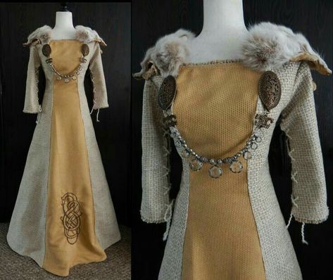 Viking Apron Dress, Norse Clothing, Gaun Abad Pertengahan, Viking Tunic, Viking Garb, Viking Dress, Viking Wedding, Viking Costume, Viking Clothing