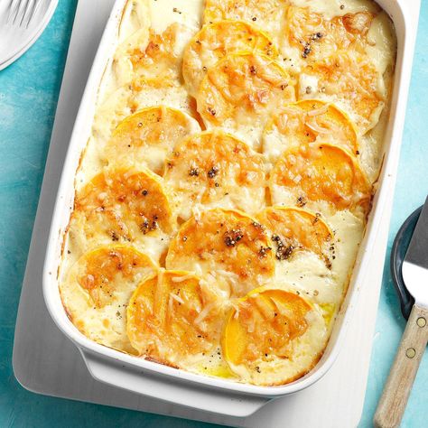 Scalloped Butternut Squash Green Bean Casserole Recipes, Bean Casserole Recipes, Butternut Squash Side Dish, Butternut Squash Bread, Butternut Squash Gratin, Butternut Squash Pie, Summer Squash Casserole, Baked Butternut Squash, Main Dish Casseroles