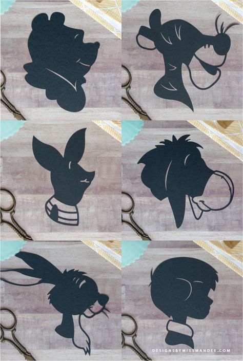 Winnie The Pooh Silhouette Svg, Eeyore Silhouette, Winnie The Pooh Crafts, Silhouettes Disney, Winnie The Pooh Svg, Tigger Eeyore, Deco Disney, Winnie The Pooh And Friends, Disney Silhouette