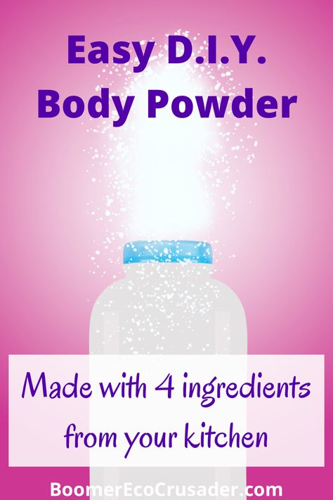 Body powder container spraying powder. Diy Body Powder, Homemade Bath Oil, Natural Body Powder, Diy Body Wash, Deodorant Powder, Homemade Body Care, Diy Deodorant, Natural Face Cleanser, Body Sweat