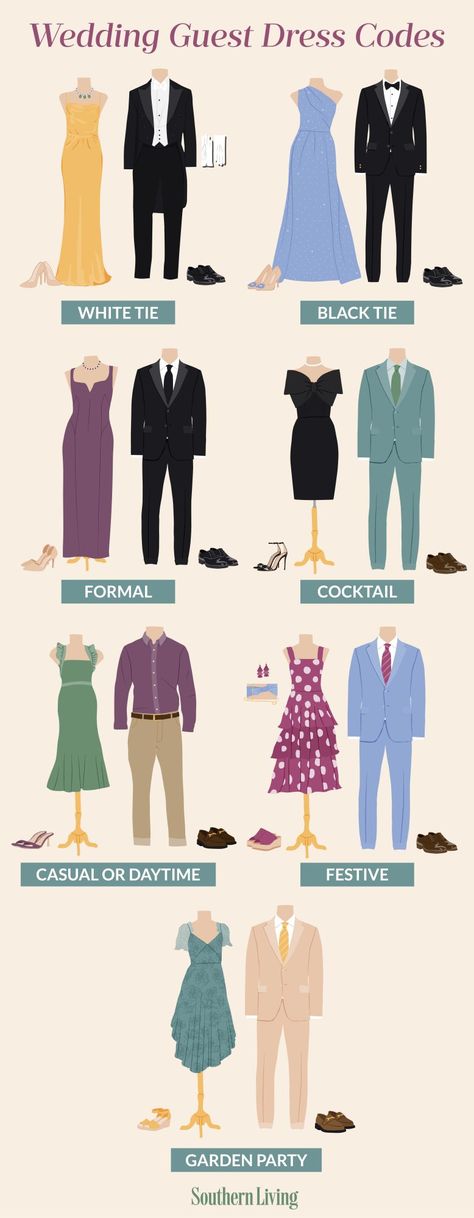 Why Southern Manners Matter In a Modern World | Southern Living Different Attires For Wedding, Coctail Attire, Birthday Dress Code Ideas, Southern Wedding Guest Dress, What Wedding Dress Should I Wear Quiz, Police Banquet, Dress Code Formal, Wedding Party Clothes, Wedding Attire Guide