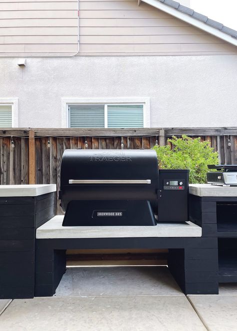 Diy Bbq Area, Built In Outdoor Grill, Traditional Backyard, Diy Grill Station, Outdoor Grill Island, Outdoor Grill Station, Diy Grill, Grill Gazebo, Grill Station