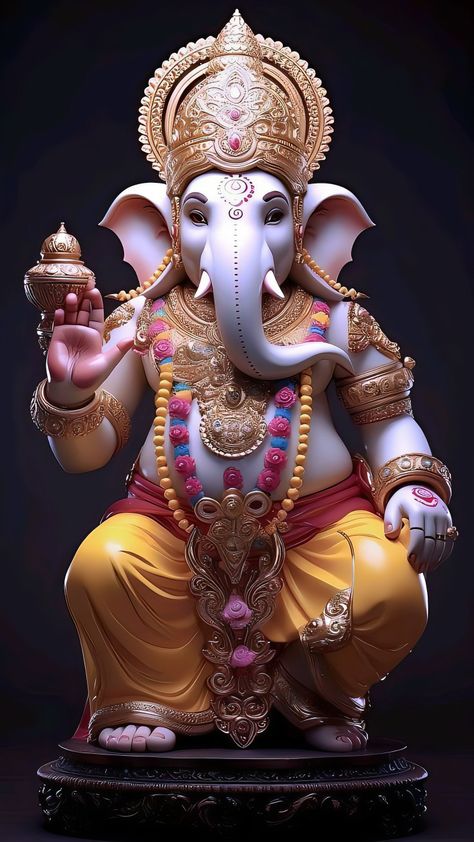 Sri Ganesh Hd Wallpaper, Ganesh Hd Wallpaper, Jay Ganesh, Murugan Images, Ganesha Art Illustration, Ganpati Picture, Ganpati Photo Hd, Ganesh Ji Images, Ganpati Bappa Wallpapers