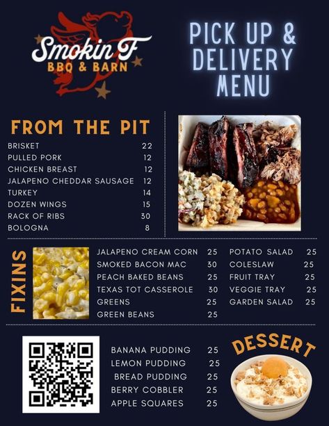 Bbq Catering Ideas, Bbq Restaurant Menu Ideas, Bbq Catering Menu Ideas, Southern Bbq Menu Ideas, Southern Bbq Party, Western Buffet, Bbq Menu Design, Smokehouse Restaurant, Bbq Menu Ideas