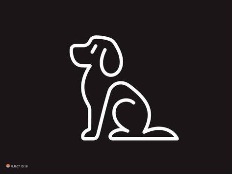 dog line by George Bokhua Dog Typography, George Bokhua, Dog Symbol, Dog Line Drawing, Dog Logo Design, Sketch Icon, Hobbies For Women, Dog Line, Hobbies To Try