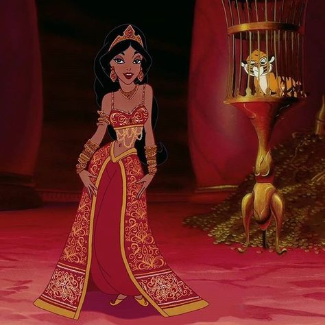 This edit always make me speechless. . . Credit: @theycallmeobsessed . . #aladdin #jasmine #princessjasmine #disney #edit #disneyedit… Disney Princess Jasmine Aesthetic, Jasmine Red Outfit, Aladdin Aesthetic, Red Princess, Disney Jasmine, Jasmine Dress, Images Disney, Aladdin And Jasmine, Disney Aladdin