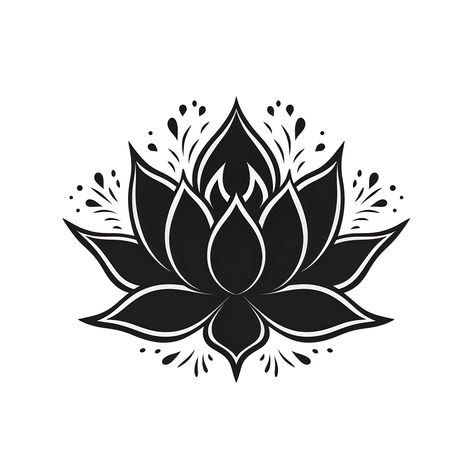 Intricate Designs Pattern, Cover Up Small Tattoos, Simple Lotus Flower Tattoo Design, Cover Tattoo Ideas Black, Dark Lotus Flower Tattoo, Lotus Black And White Tattoo, Lotus Flower Silhouette, Gothic Lotus Tattoo, Lotus Flower Graffiti