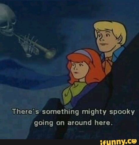 Íhgiáís something mighty spooky going on around here. – popular memes on the site iFunny.co #scoobydoo #tvshows #spooky #skeleton #scoobydoo #hgis #mighty #going #here #pic Halloween Memes, 밈 유머, Halloween Tags, The Skeleton, Spooky Scary, Proud Mom, Cool Halloween Costumes, What’s Going On