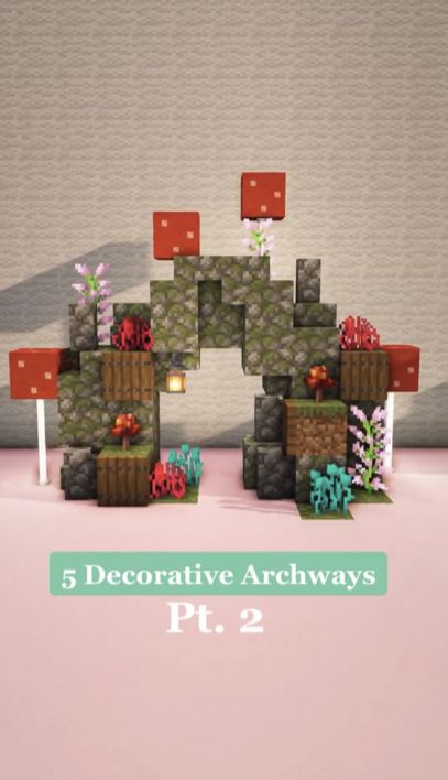 Cute Minecraft Animal Statues, Archways Minecraft, Mc Builds, Rumah Minecraft Sederhana, Minecraft Interior Design, Bangunan Minecraft, Minecraft Cottage, Easy Minecraft Houses, Minecraft House Tutorials