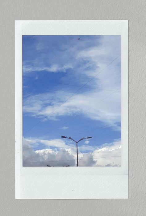 #polaroid #cloudaesthetics Sky Polaroid, Illustration Work, Sky Clouds, Sky And Clouds, Sky Aesthetic, Nature Pictures, Night Sky, Night Skies, Blue Sky