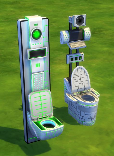 Mod The Sims - Alien toilets to match all the alien things. Sims 4 Cc Sci Fi Furniture, Sims 4 Alien Furniture, Sims 4 Cc Alien Furniture, Sims Alien, Sims 4 Alien, Sims Furniture, The Sims 4 Lots, Sci Fi Clothing, Cc Sims4