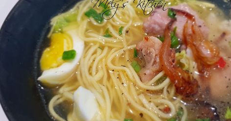 mami, noodles, pasta, pork recipe, Filipino food Mami Recipe, Recipe Filipino Food, Noddle Recipes, Filipino Soup, Filipino Breakfast, Pork Recipe, Filipino Food, Filipino Recipes, Pork Ribs