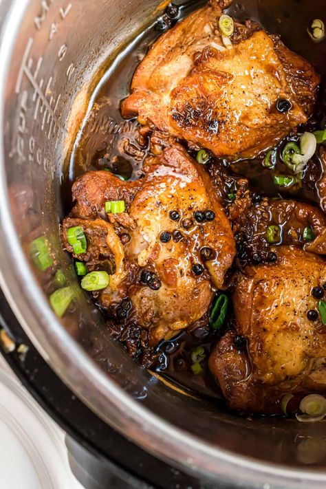 Chicken Adobo Recipe Instant Pot, Instapot Chicken Adobo, Instant Pot Adobo Chicken, Adobo Chicken Filipino Instant Pot, Ninja Instant Pot Recipes, Amy And Jacky Instant Pot Recipes, Adobo Chicken Instant Pot, Bone In Chicken Instant Pot Recipes, Instant Pot Chicken Legs Bone In Recipes