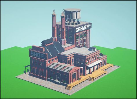 Minecraft Factory, Minecraft Building Designs, Minecraft Modern City, Minecraft Multiplayer, Minecraft Java Edition, Minecraft Steampunk, Minecraft Create, Building Decoration, Minecraft City Buildings