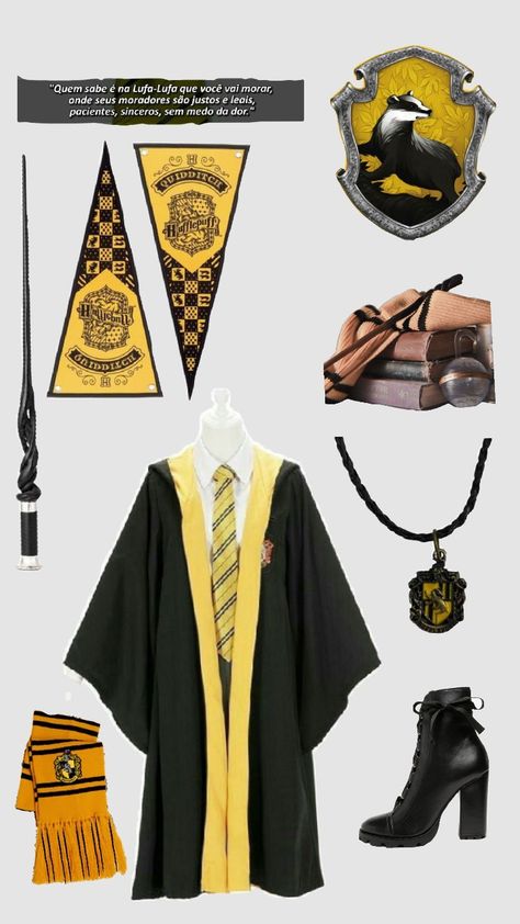 Hufflepuff Uniform, Potter House, Hogwarts Outfits, Hufflepuff Aesthetic, Hogwarts Dr, Hufflepuff House, Harry Potter Houses, Harry Potter Gifts, Hogwarts