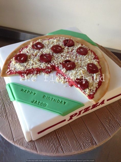 Cakes That Look Like Food, Pizza Birthday Cake, Pizza Birthday, Realistic Cakes, Pizza Cake, Beautiful Birthday Cakes, Crazy Cakes, Cute Birthday Cakes, Specialty Cakes