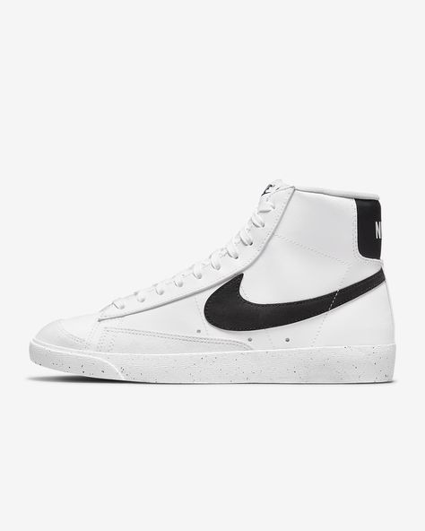 Nike Blazers Women, Nike Hightop Blazers, Beat Up Nike Blazers, Nike 77, Nike Blazer Women, Nike Blazer Mid 77 Women, Nike Blazer Mid Premium, Western Shopping, Nike Blazer Mid 77 White Pendants