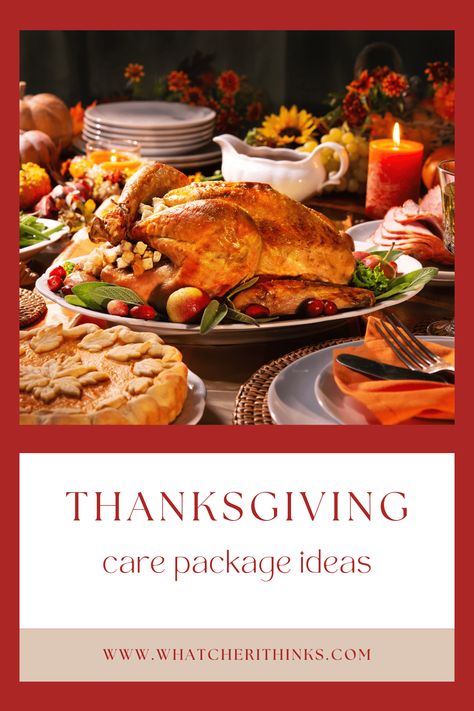 These Thanksgiving care package ideas are ideal for college students, military family members, friends, or anyone else who can't make it home for the Thanksgiving holidays. Thanksgiving Care Package, Us Thanksgiving, Breakfast Basket, Thanksgiving Dinners, Care Package Ideas, Thanksgiving Potluck, Dinner Invitation Template, Package Ideas, Snack Gift