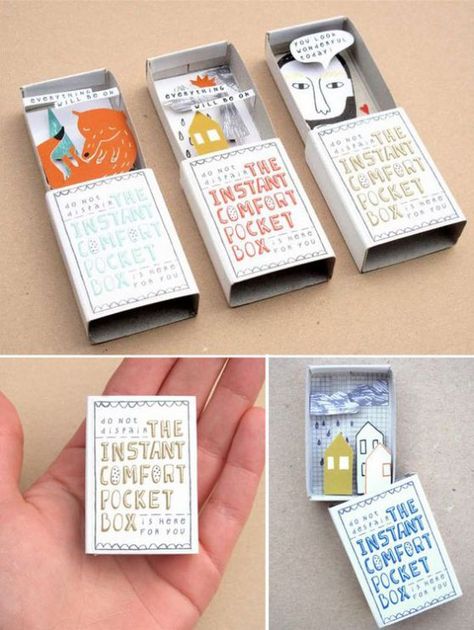 40 Ridiculously Easy DIY Christmas Gifts Gifts Quotes, Matchbox Crafts, Easy Diy Christmas Gifts, Match Boxes, Christmas Gifts To Make, Matchbox Art, Match Box, Diy Simple, Navidad Diy