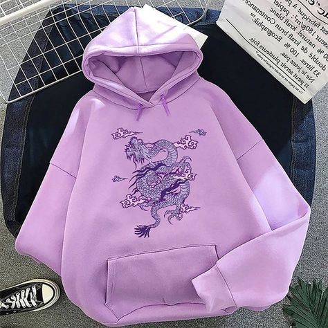 Asian size-Harajuku Dragon Graphic Cartoon Oversized Hoodie | Etsy Korean Funny, Punk Top, Aesthetic Hoodies, Kawaii Hoodie, Harajuku Hoodie, Harajuku Aesthetic, Hoodie Cute, Purple Hoodie, Aesthetic Hoodie