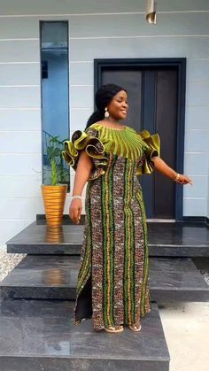 Sleeves Designs For Ankara Gown, Ankara Boubou Gown Styles For Women, Ladies African Dresses Ankara, Aso Oke Top Styles, Muslim Ankara Styles For Ladies, V Neck Bubu Gown Styles, Pleated Gown Ankara, Caftan Dress Ankara, Shirt And Blouse Ankara Styles