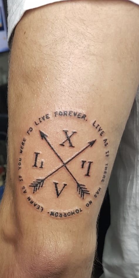 Lifes Journey Tattoo, Family Tattoos Forearm, Small Manly Tattoos Men, Male Tatoos Ideas Arm, Meaningful Male Tattoos, Small Family Tattoos Men, Men Tattoo Family, Motivational Tattoos For Men Forearm, Tattoo Lettering Styles For Men