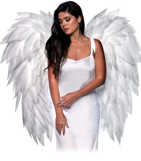 Angel Wings Halloween, Black Angel Costume, Wings Halloween Costume, Angel And Devil Costume, Dark Angel Wings, Foam Costume, Halloween Wings, Angel Wings Costume, Angel Halo