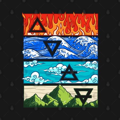 Four Elements Painting, 5 Elements Art, 4 Elements Painting, 5 Elements Of Nature Painting, Earth Wind Fire Water Art, 4 Elements Theme Party, 5 Elements Symbols, 4 Elements Aesthetic, 5 Elements Of Nature Illustration