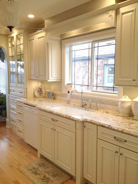 White Cabinets Bring Brightness and Cheer: After Colored Cabinet, Colored Cabinets, Cream Kitchen Cabinets, Cream Cabinets, Cream Kitchen, Kitchen Wall Colors, New Kitchen Cabinets, Kitchen Remodel Before And After, Kitchen Cabinets Makeover