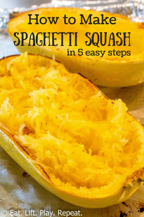 Cook Spaghetti Squash, Cooking Spaghetti Squash, Clean Eating Menu, Vegetable Spaghetti, Baked Spaghetti Squash, How To Make Spaghetti, Resep Diet, Spaghetti Squash Recipes, Healthy Vegetable