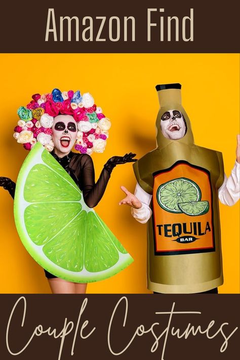 Tequila And Lime Costume Couple, Margarita Costume, Halloween Food For Adults, Couple's Costume, Halloween Costumes For Adults, Couples Halloween Costumes, Lime Slice, Funny Couple Halloween Costumes, Costumes For Adults