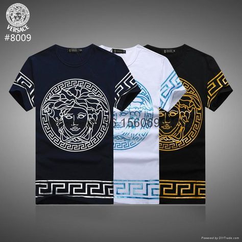 Versace Hoodie, Versace Tshirt, Versace Suits, Versace Shirts, Streetwear Ideas, Designer Jackets For Men, Versace T Shirt, Mens Casual Outfits Summer, Dope Outfits For Guys