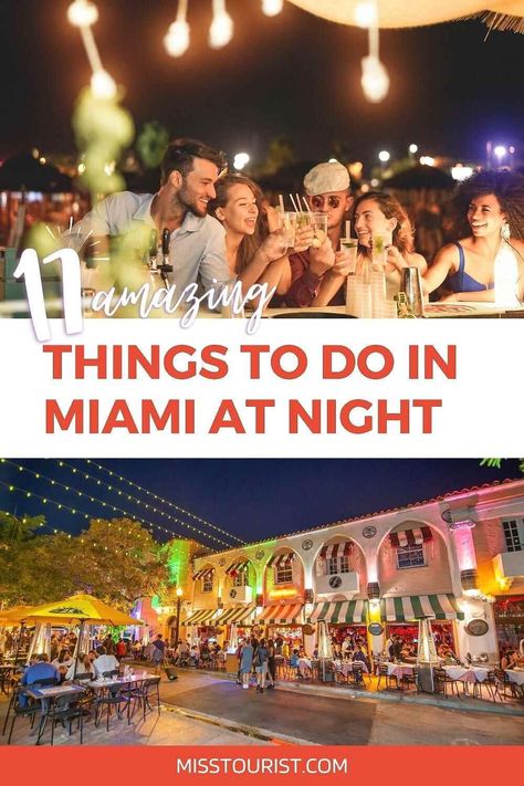 These 17 AMAZING things to do in Miami at night are so fun for everyone! Recommended by a local, you'll never spend nights as exciting as these! Miami With Kids, Miami At Night, Miami Florida Vacation, Miami Attractions, Vacation Miami, Miami Trip, Miami Bachelorette, Things To Do In Miami, Florida Attractions